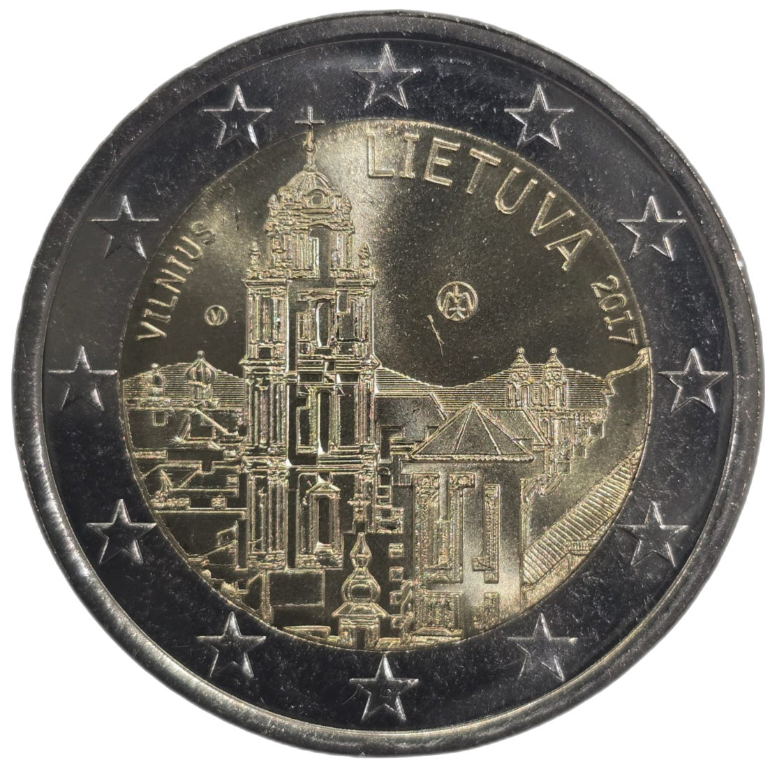 2 euros conmemorativa Vilna, Capital Cultural y Artística del Estado